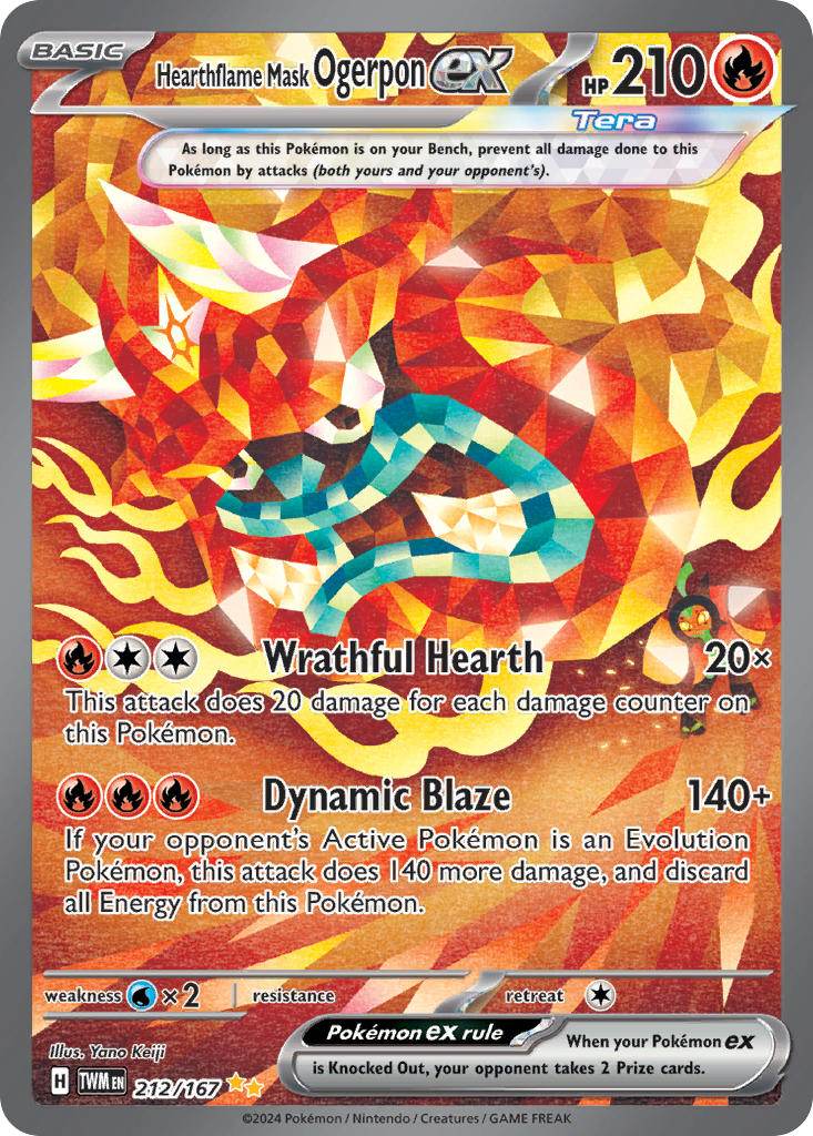 Hearthflame Mask Ogerpon ex 212/167 Special Illustration Rare ex - MissingNo.