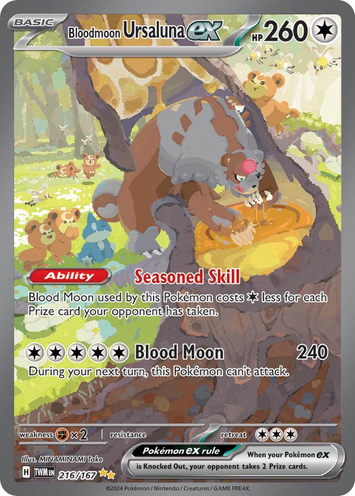 Bloodmoon Ursaluna ex 216/167 Special Illustration Rare ex - MissingNo.