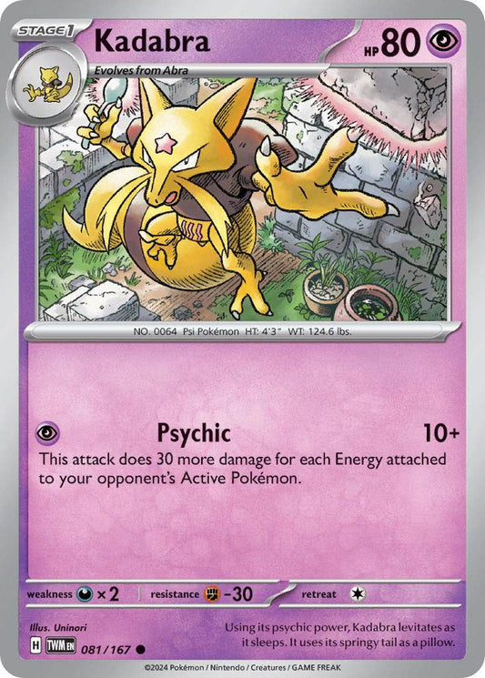 Kadabra 81/167 Reverse Common - MissingNo.
