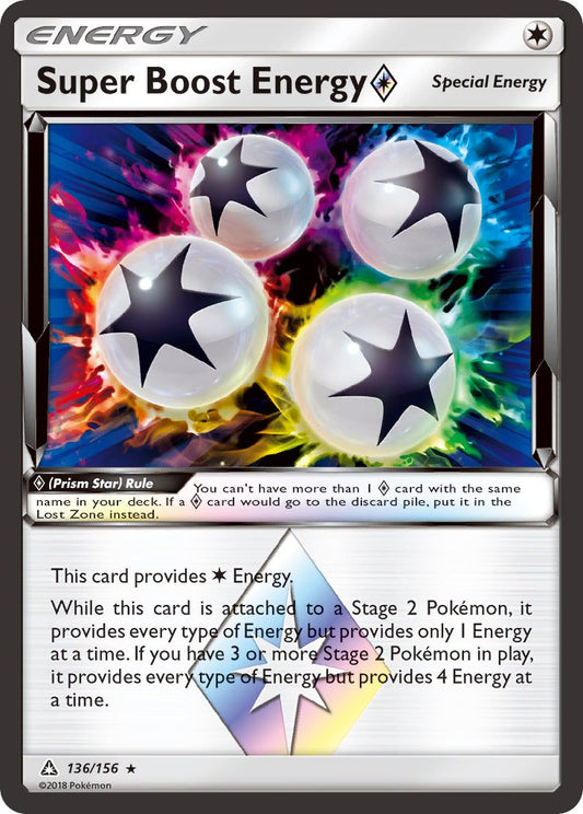 Super Boost Energy Prism Star 136/156 Holo Rare Prism Star - MissingNo.