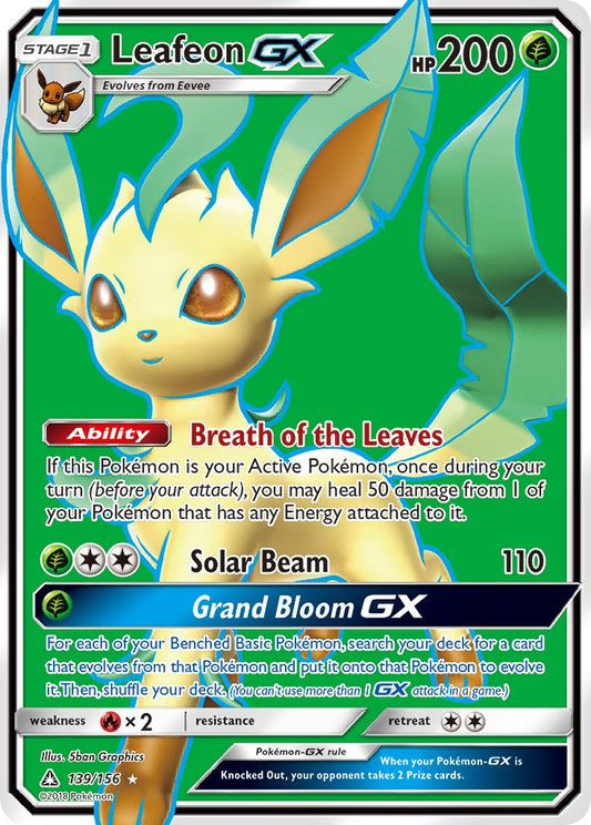 Leafeon GX 139/156 Holo Ultra Rare GX - MissingNo.