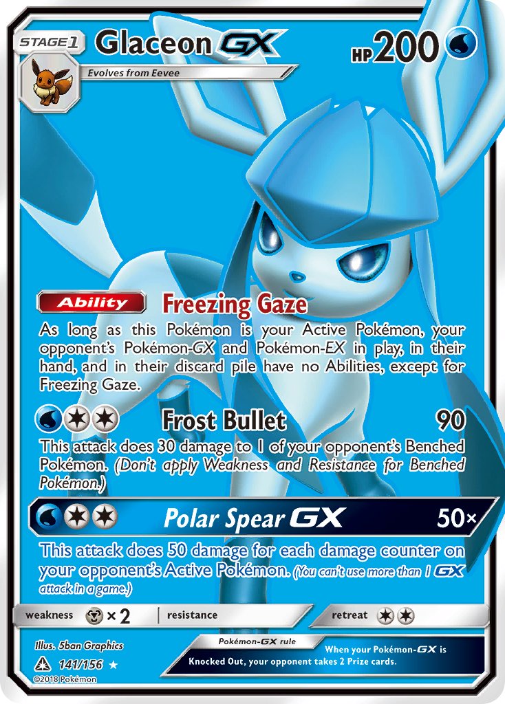 Glaceon GX 141/156 Holo Ultra Rare GX - MissingNo.