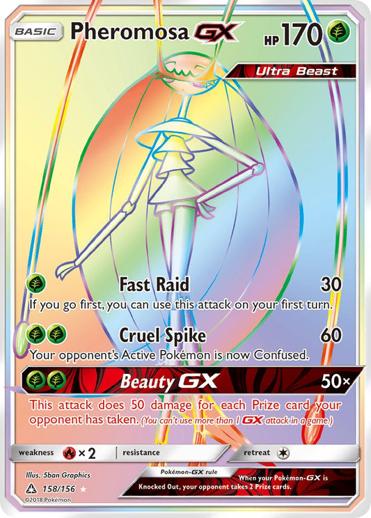 Pheromosa GX 158/156 Holo Ultra Rare Ultra Beast GX - MissingNo.