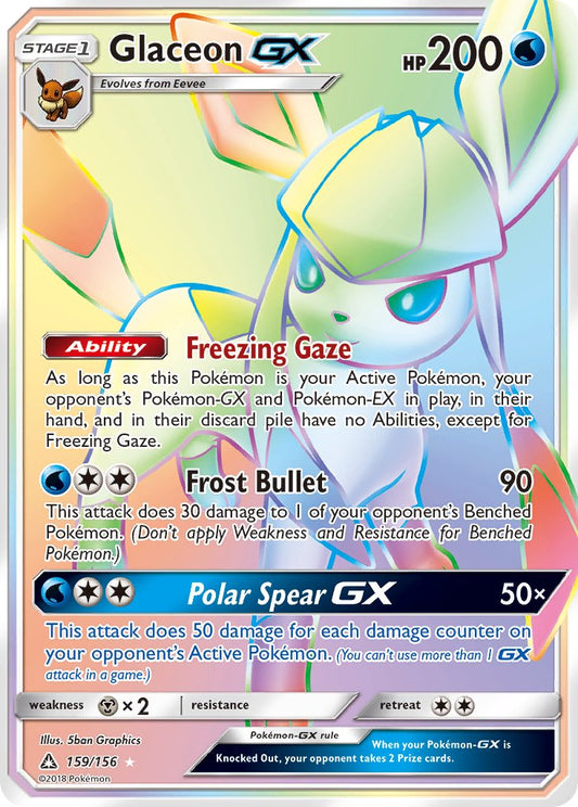 Glaceon GX 159/156 Rainbow Secret Rare GX - MissingNo.