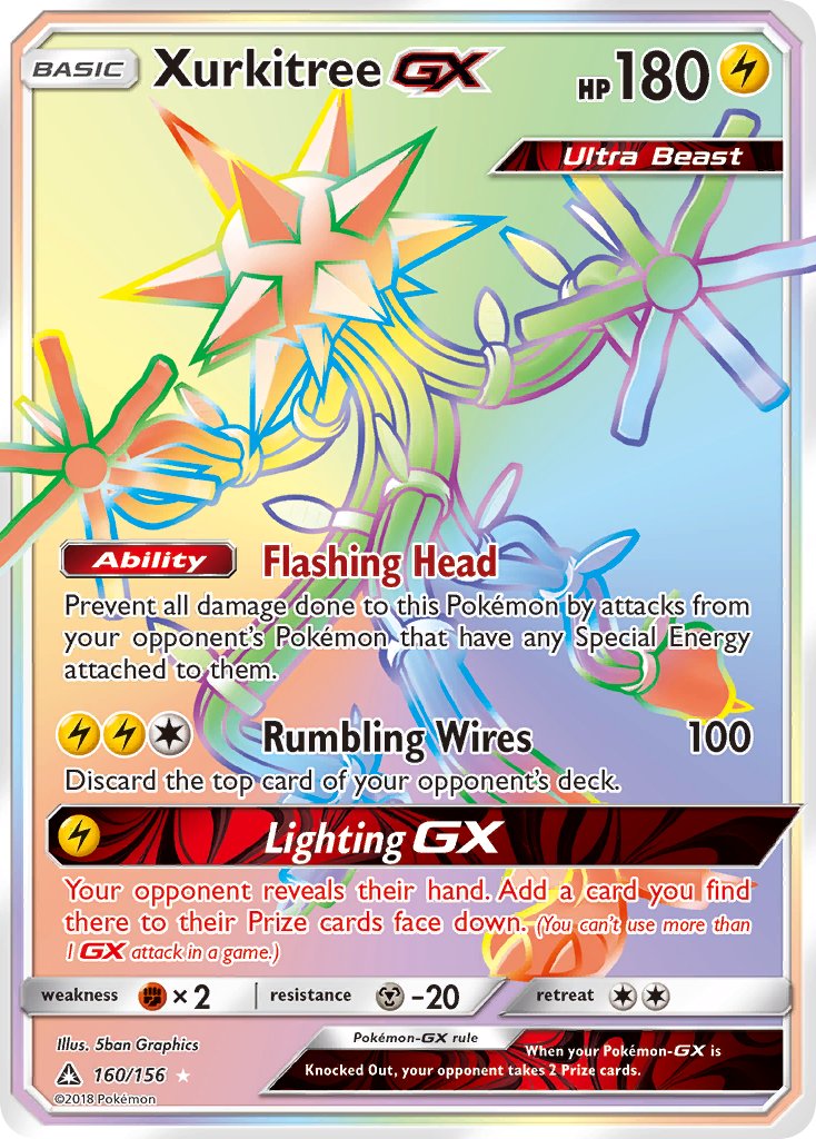 Xurkitree GX 160/156 Holo Ultra Rare Ultra Beast GX - MissingNo.