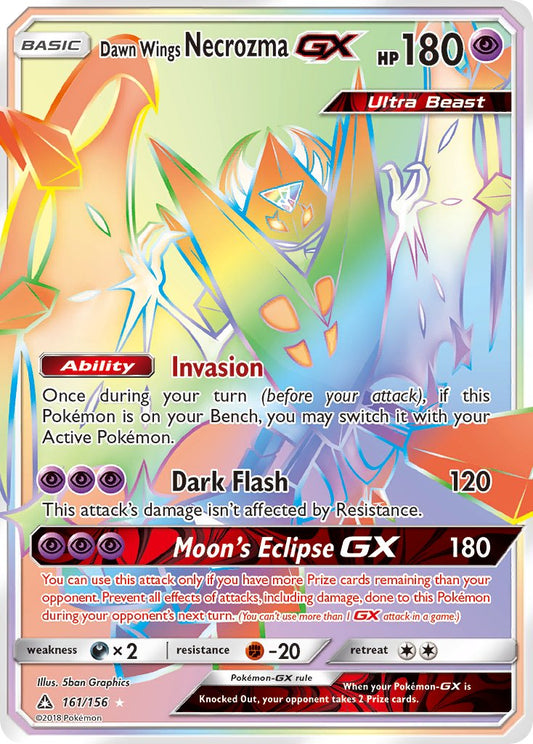 Dawn Wings Necrozma GX 161/156 Holo Ultra Rare Ultra Beast GX - MissingNo.