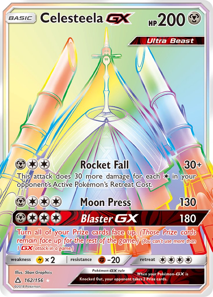 Celesteela GX 162/156 Holo Ultra Rare Ultra Beast GX - MissingNo.