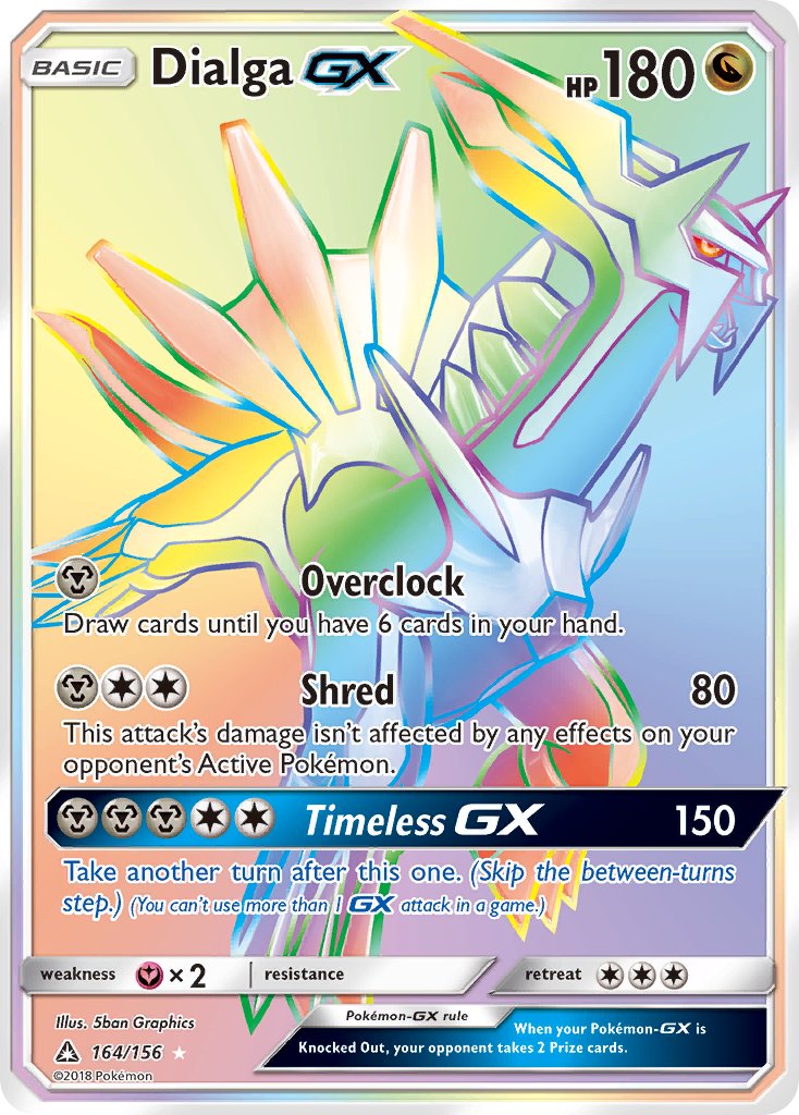 Dialga GX 164/156 Rainbow Secret Rare GX - MissingNo.
