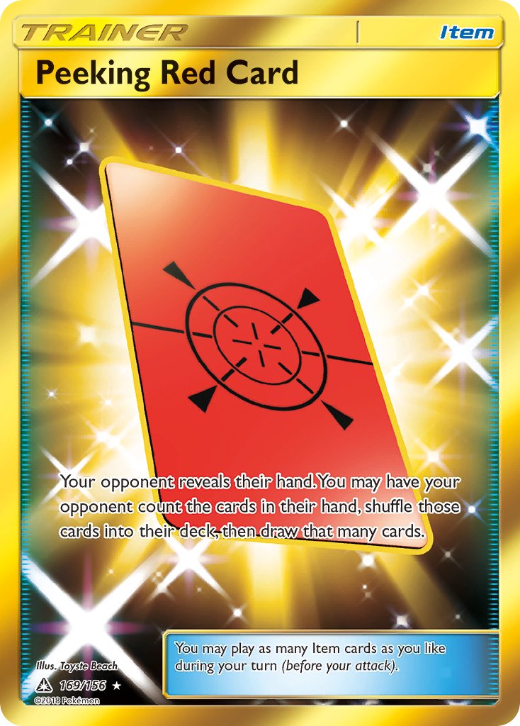 Peeking Red Card 169/156 Gold Secret Rare - MissingNo.