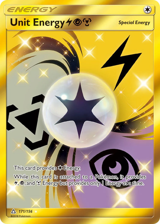 Unit Energy Lightning/Psychic/Metal 171/156 Gold Secret Rare - MissingNo.