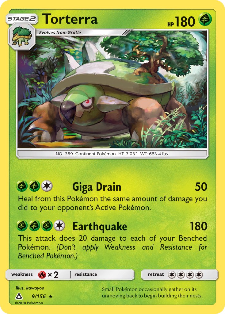 Torterra 9/156 Reverse Holo Pokémon League Promo (Ultra Prism Season 1) February 2018 - MissingNo.