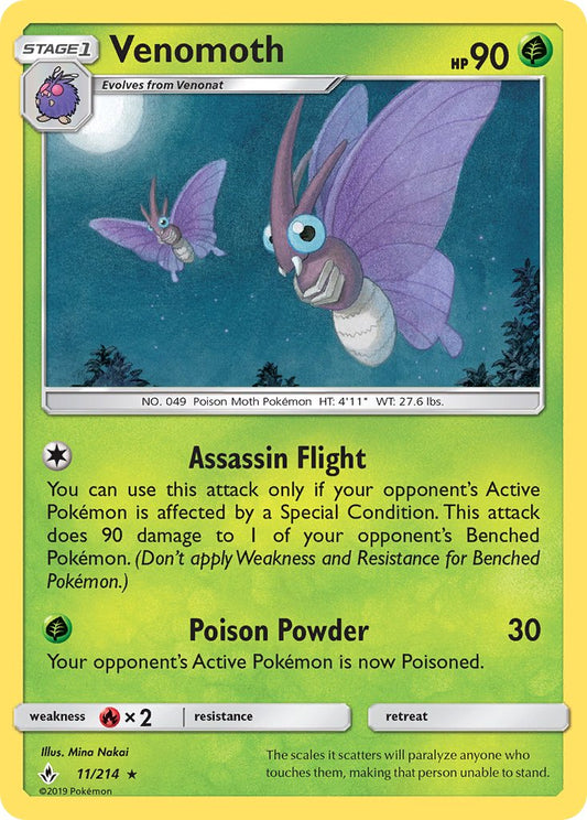 Venomoth 11/214 Non-Holo Rare