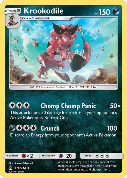 Krookodile 116/214 Reverse Rare