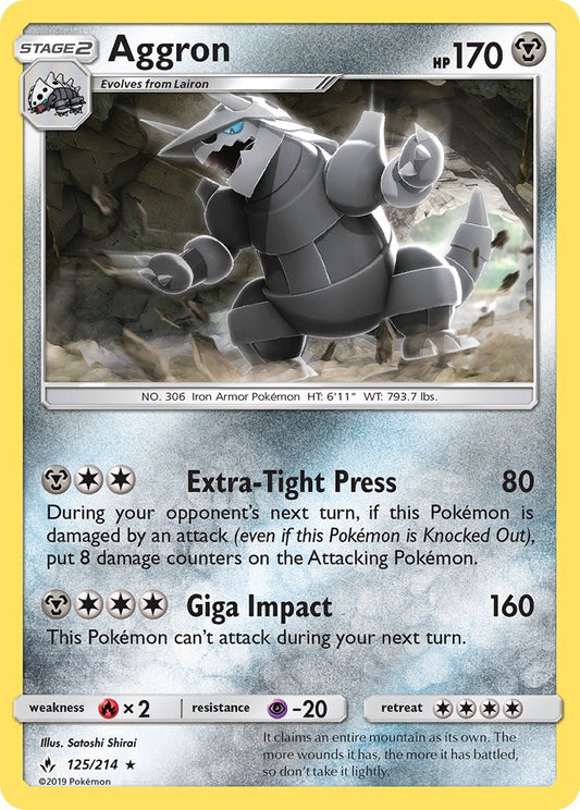 Aggron 125/214 Reverse Rare