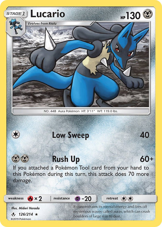 Lucario 126/214 Non-Holo Unbroken Bonds Build & Battle Box Exclusive