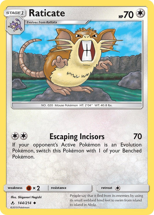 Raticate 144/214 Reverse Uncommon