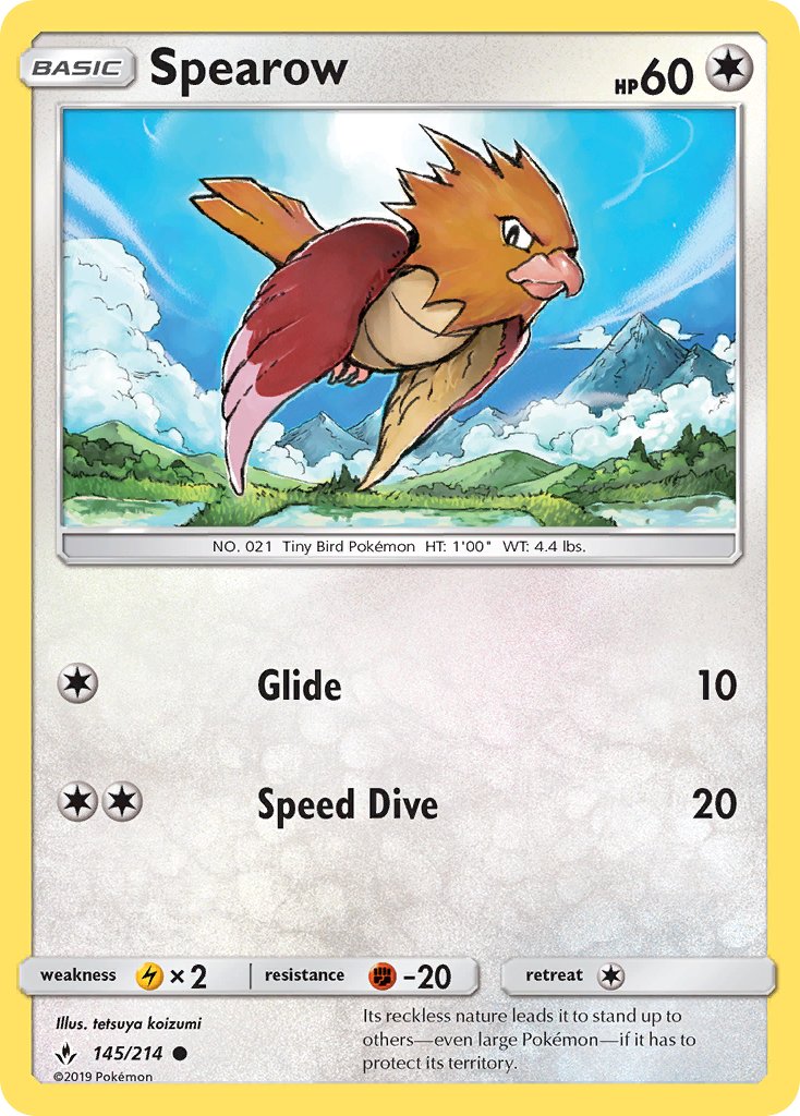 Spearow 145/214 Reverse Common