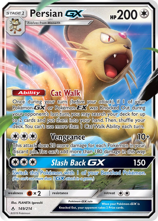 Persian GX 149/214 Holo Rare GX