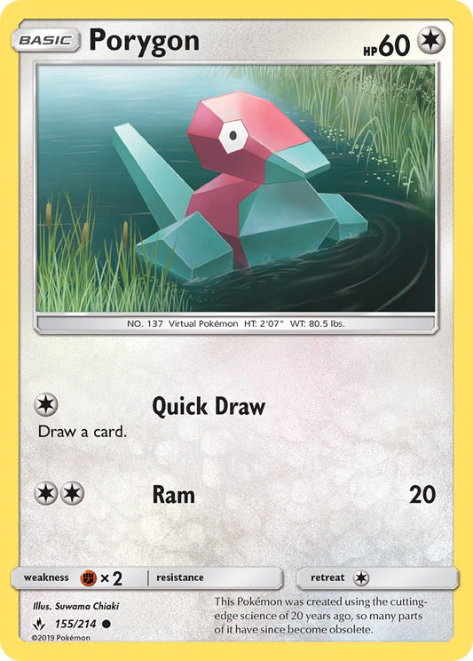 Porygon 155/214 Reverse Common
