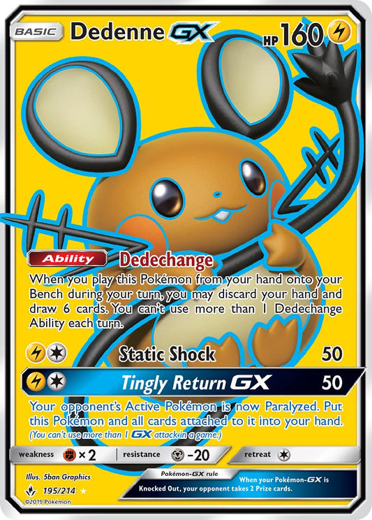 Dedenne GX 195/214 Holo Ultra Rare GX