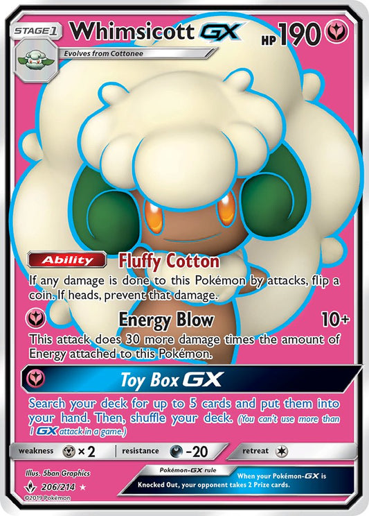 Whimsicott GX 206/214 Holo Ultra Rare GX