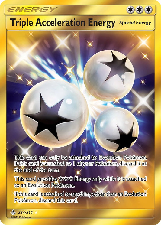 Triple Acceleration Energy 234/214 Gold Secret Rare