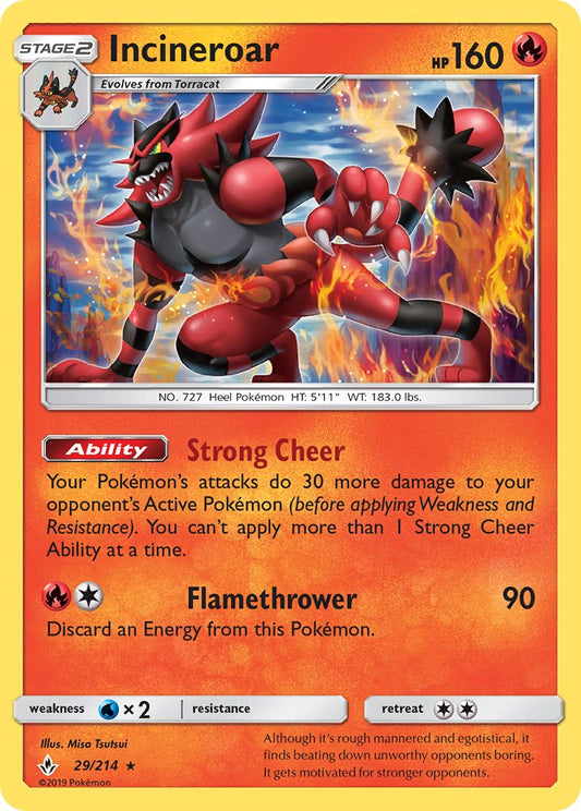 Incineroar 29/214 Reverse Rare