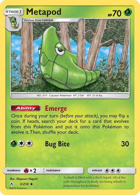 Metapod 3/214 Uncommon