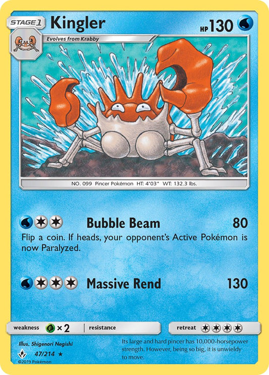 Kingler 47/214 Reverse Rare