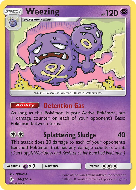 Weezing 74/214 Reverse Rare