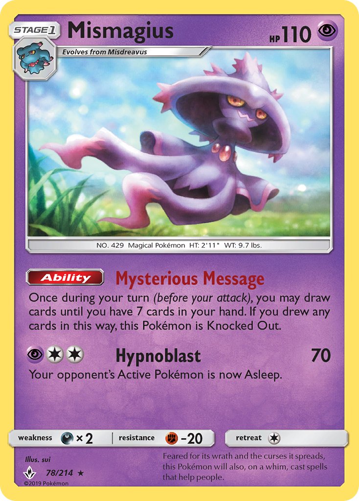 Mismagius 78/214 Non-Holo Rare
