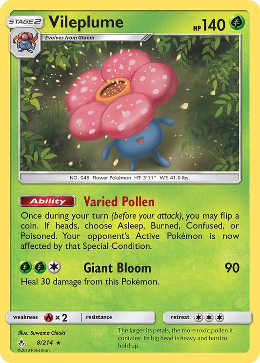 Vileplume 8/214 Holo Rare
