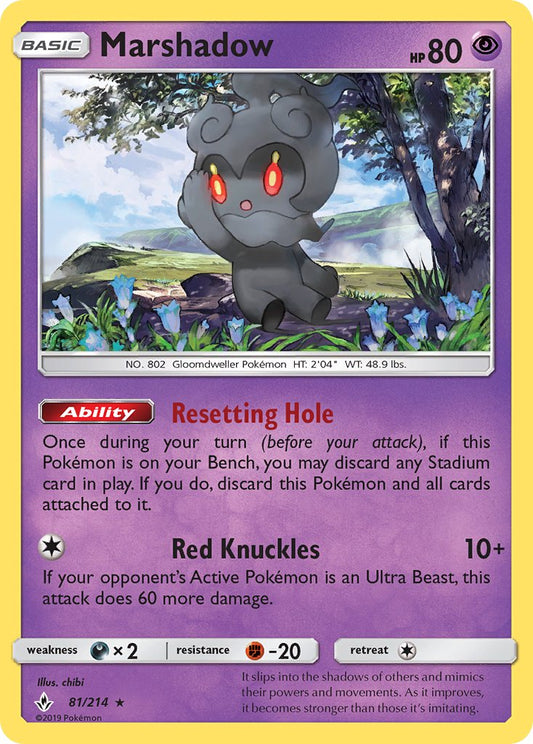 Marshadow 81/214 Reverse Rare