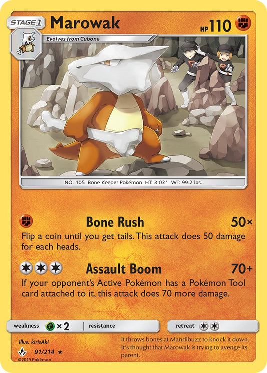 Marowak 91/214 Reverse Rare