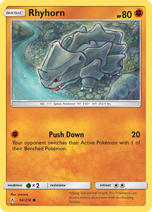 Rhyhorn 92/214 Reverse Common