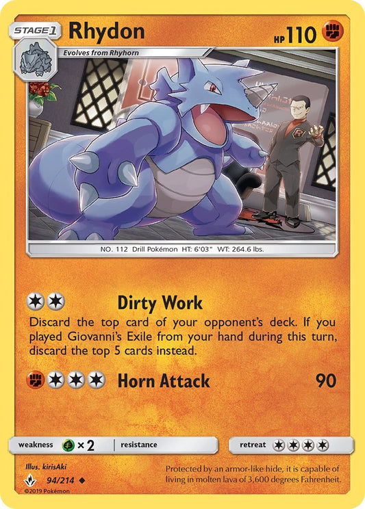 Rhydon 94/214 Reverse Uncommon