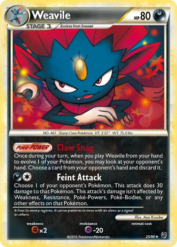 Weavile 25/90 Non-Holo Rare - MissingNo.