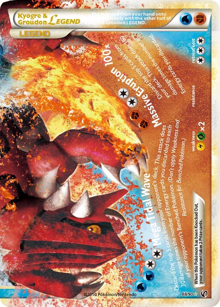 Kyogre & Groudon Legend 88/90 Holo Legend - MissingNo.