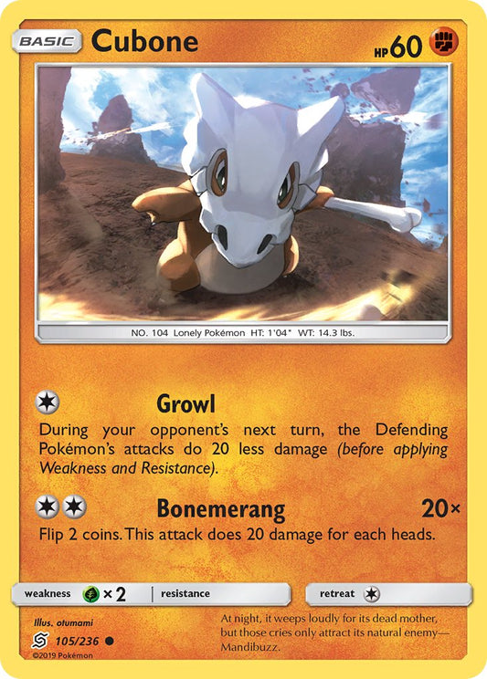 Cubone 105/236 Common - MissingNo.