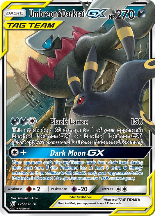 Umbreon & Darkrai GX 125/236 Holo Rare GX - MissingNo.