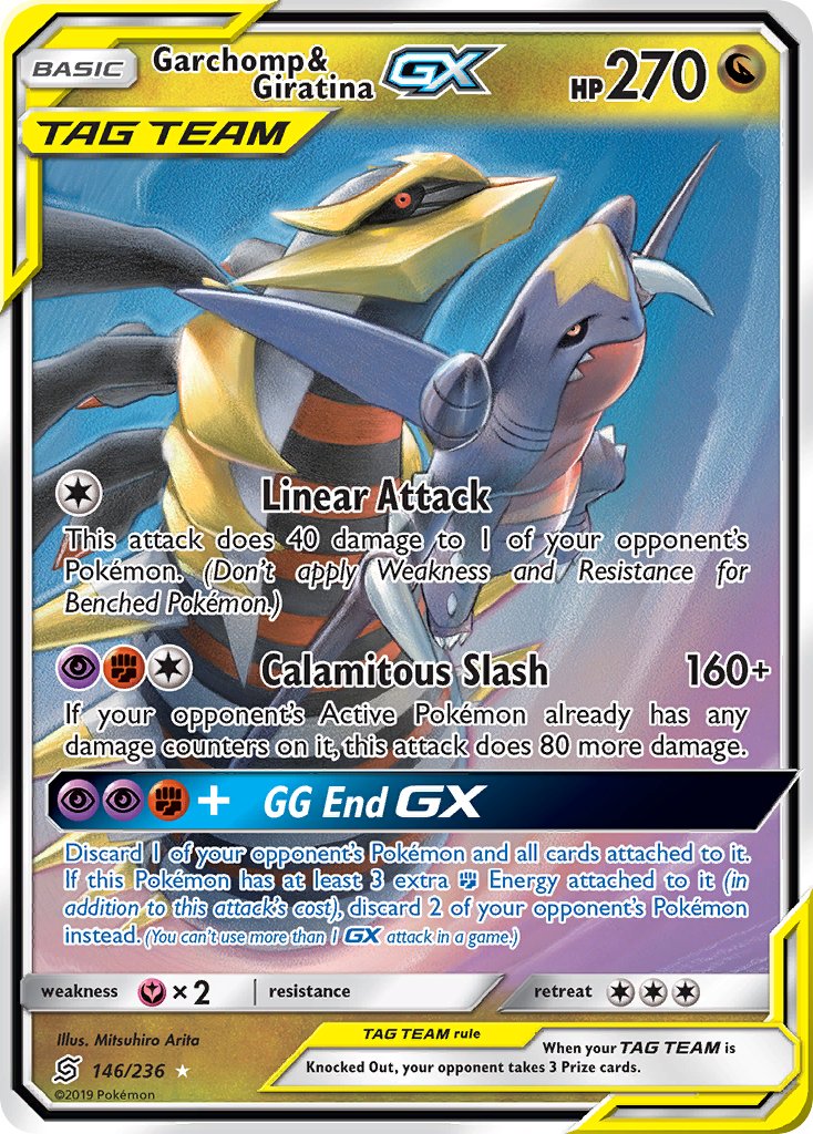 Garchomp & Giratina GX 146/236 Holo Rare GX - MissingNo.