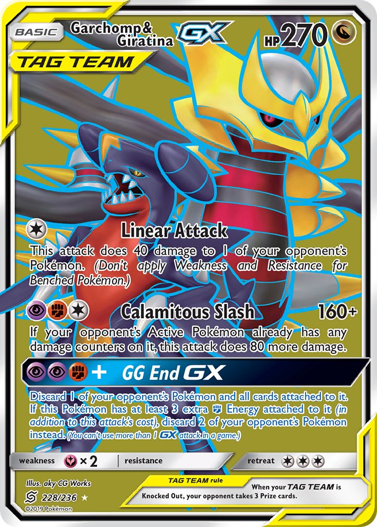 Garchomp & Giratina GX 228/236 Holo Ultra Rare GX - MissingNo.
