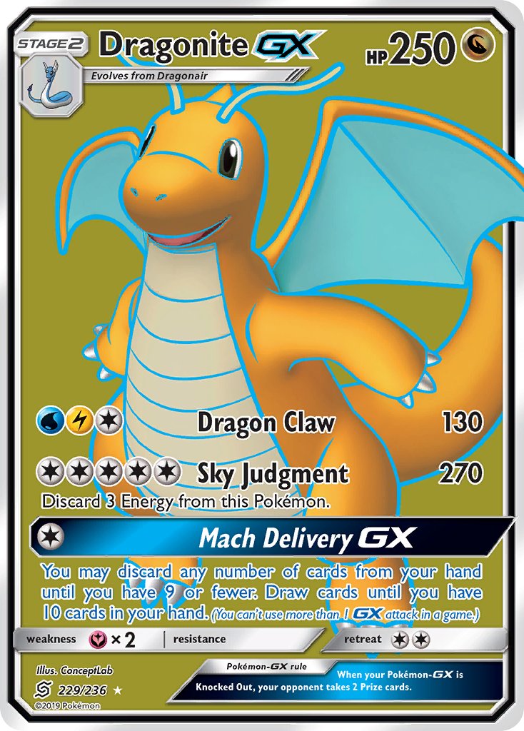Dragonite GX 229/236 Holo Ultra Rare GX - MissingNo.