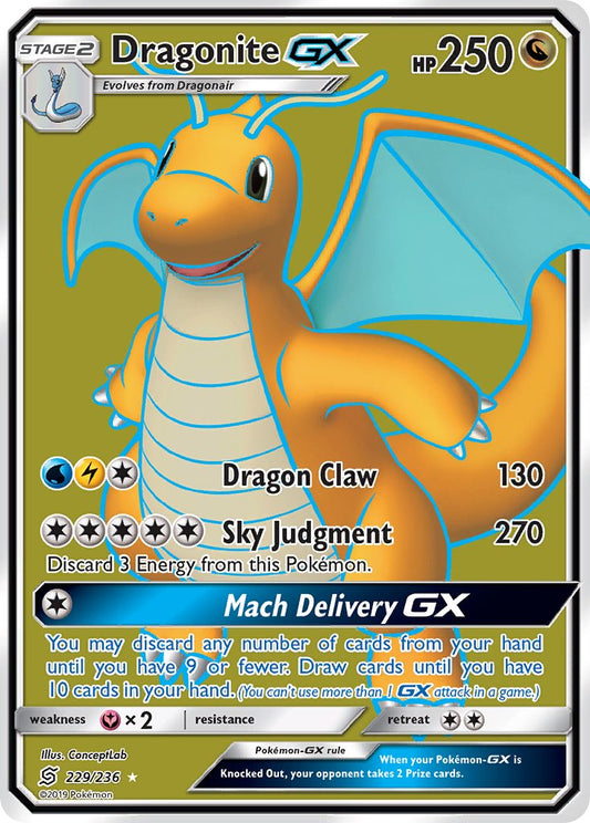 Dragonite GX 229/236 Holo Ultra Rare GX - MissingNo.