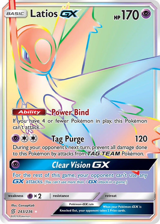 Latios GX 243/236 Rainbow Secret Rare GX - MissingNo.