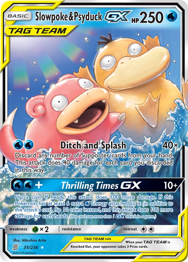 Slowpoke & Psyduck GX 35/236 Holo Rare GX - MissingNo.