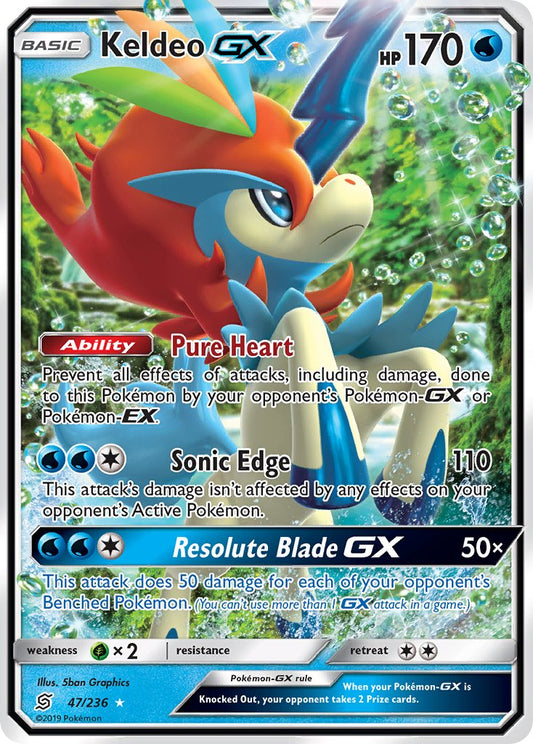 Keldeo GX 47/236 Holo Rare GX - MissingNo.