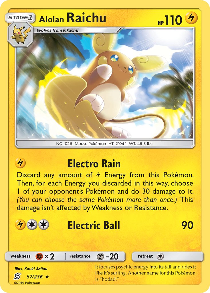 Alolan Raichu 57/236 Holo Rare - MissingNo.