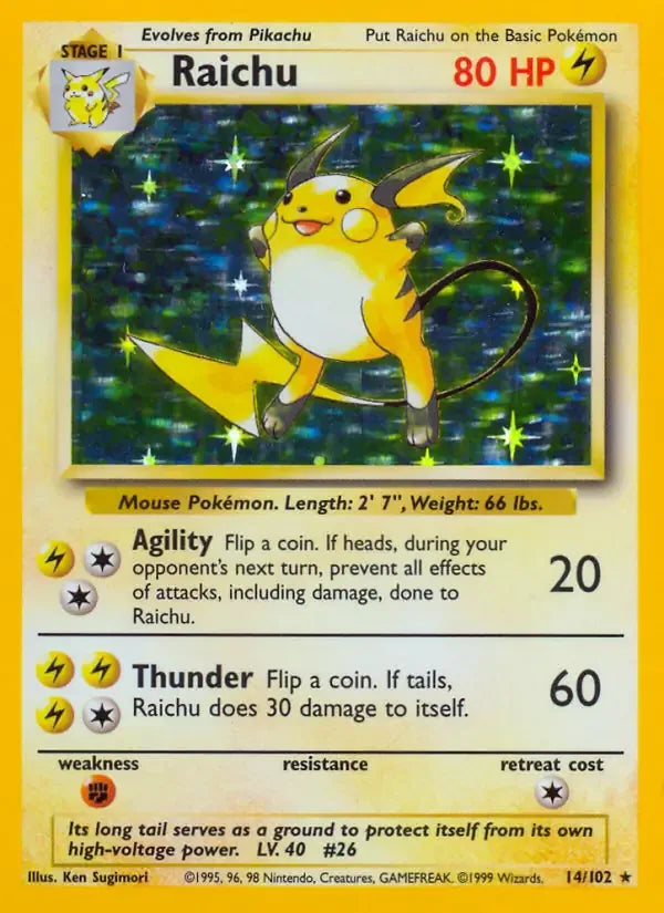 Raichu 14/102 Holo Rare - MissingNo.