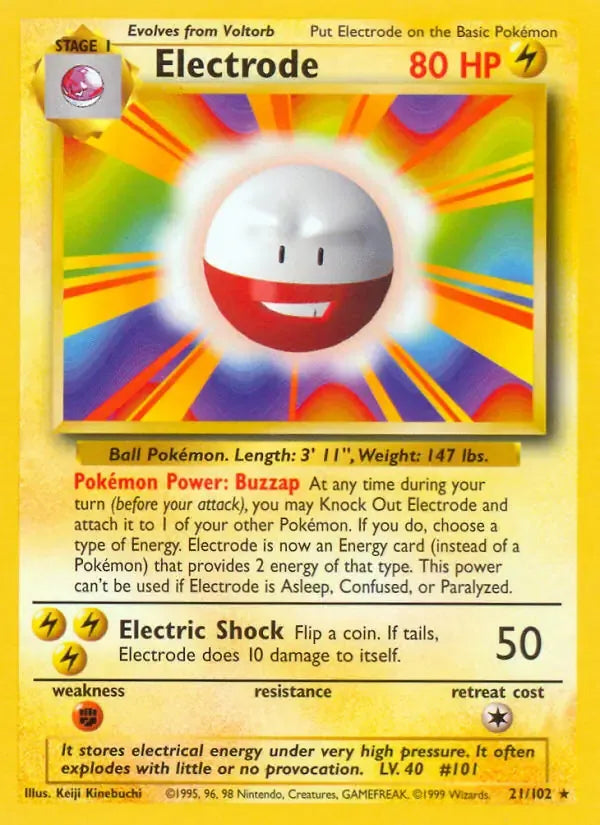 Electrode 21/102 Non-Holo Rare - MissingNo.